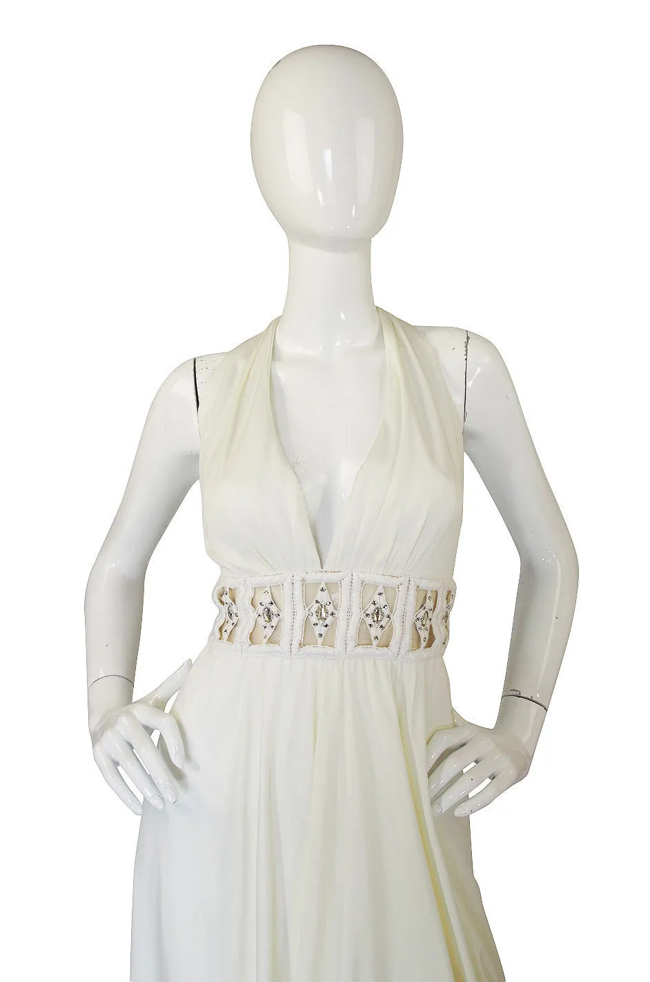 1960s Fred Perlberg White Maxi Dress