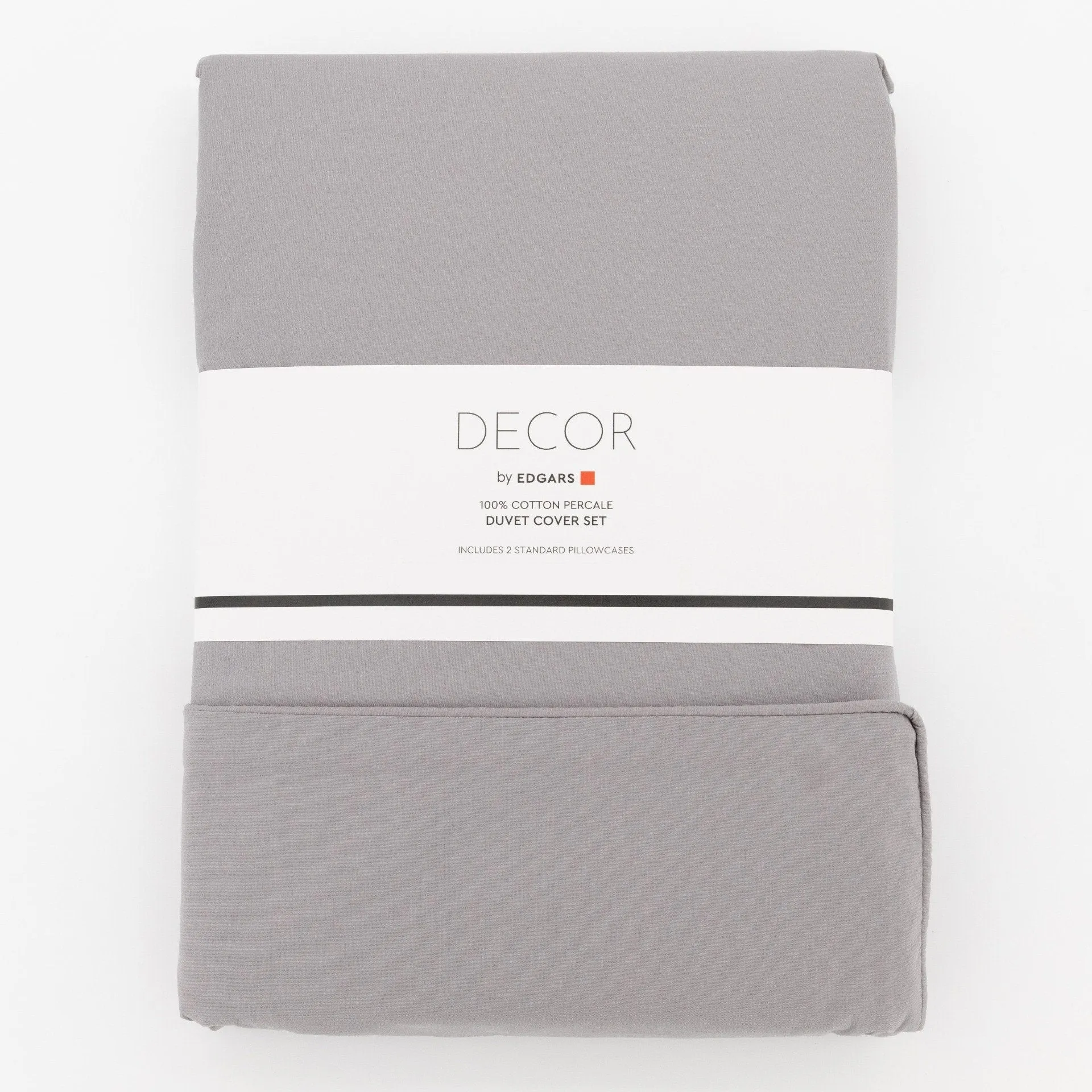 200TC Duvet Set With Piping Detail-Grey