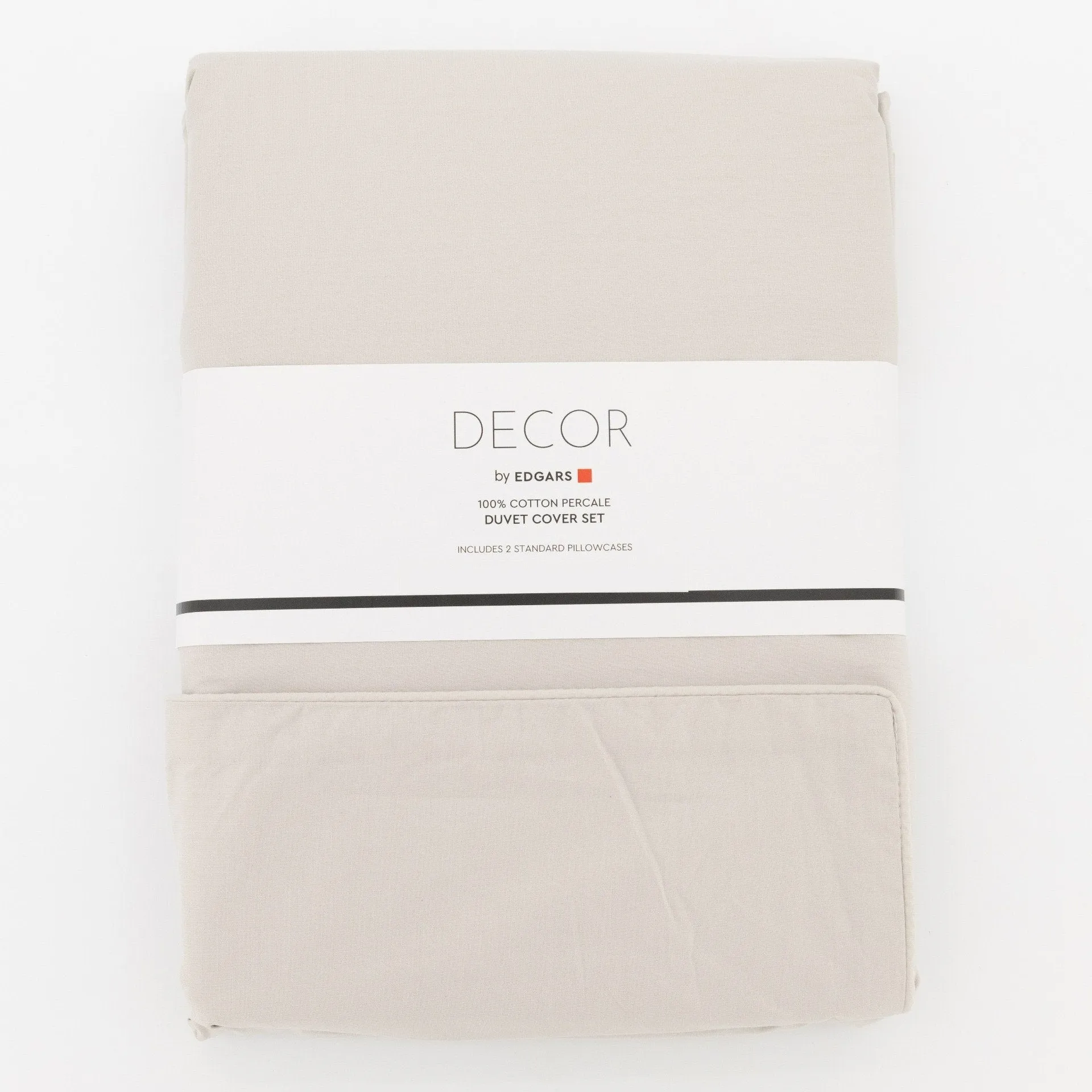 200TC Duvet Set With Piping Detail-Silver