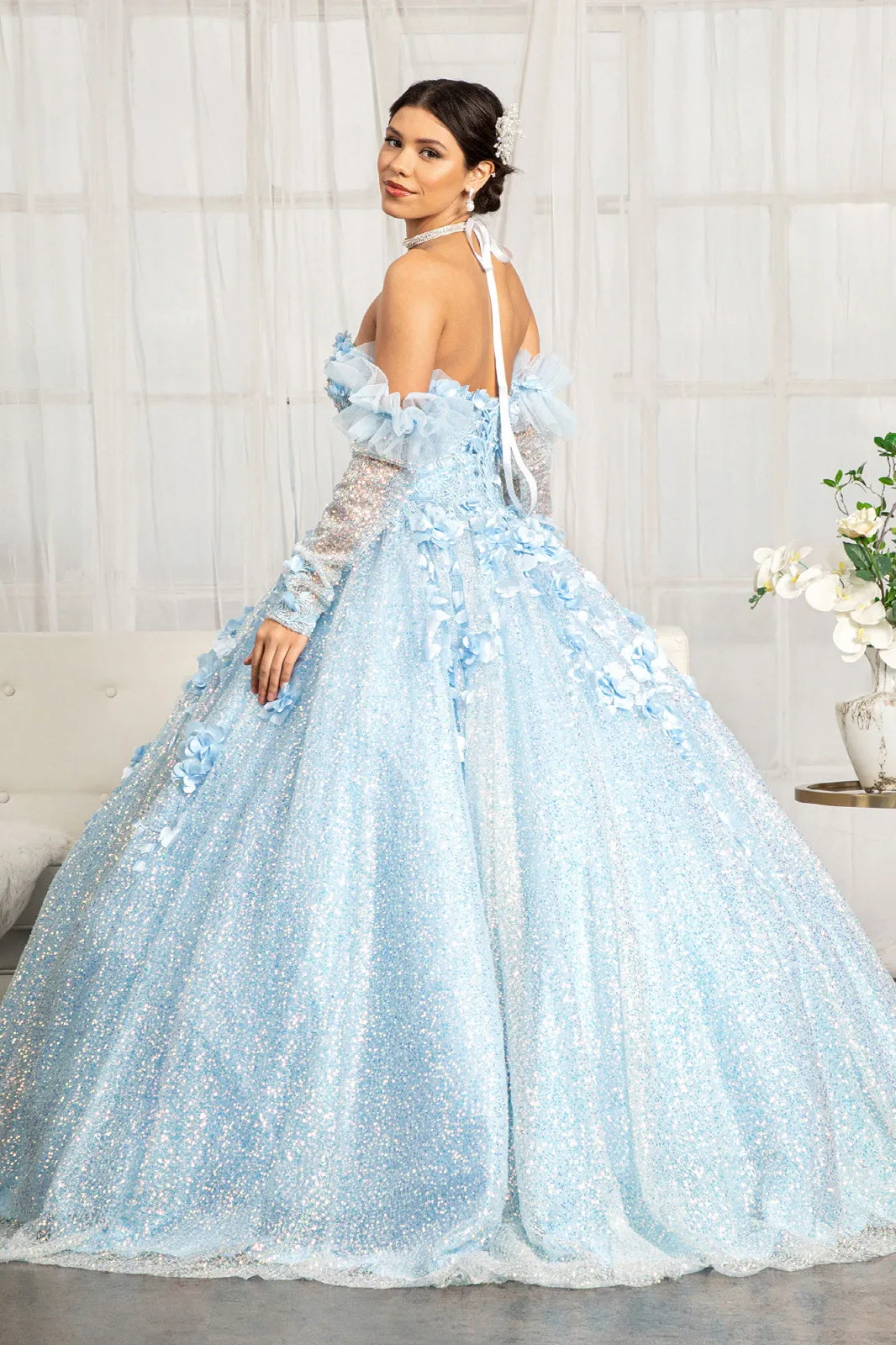 3D Floral Sweetheart Ball Gown by Elizabeth K GL1986