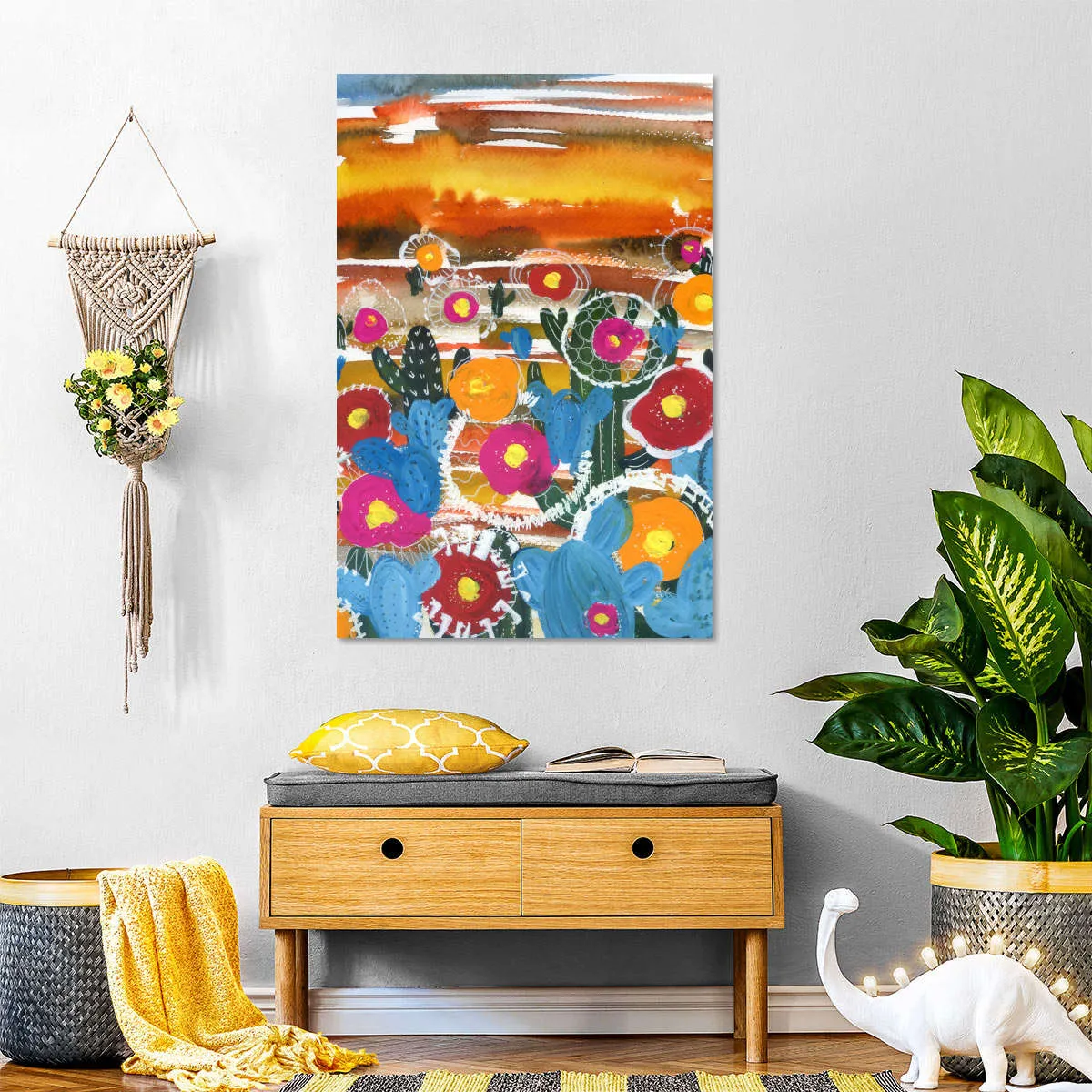 A Cactus Desert Wall Art