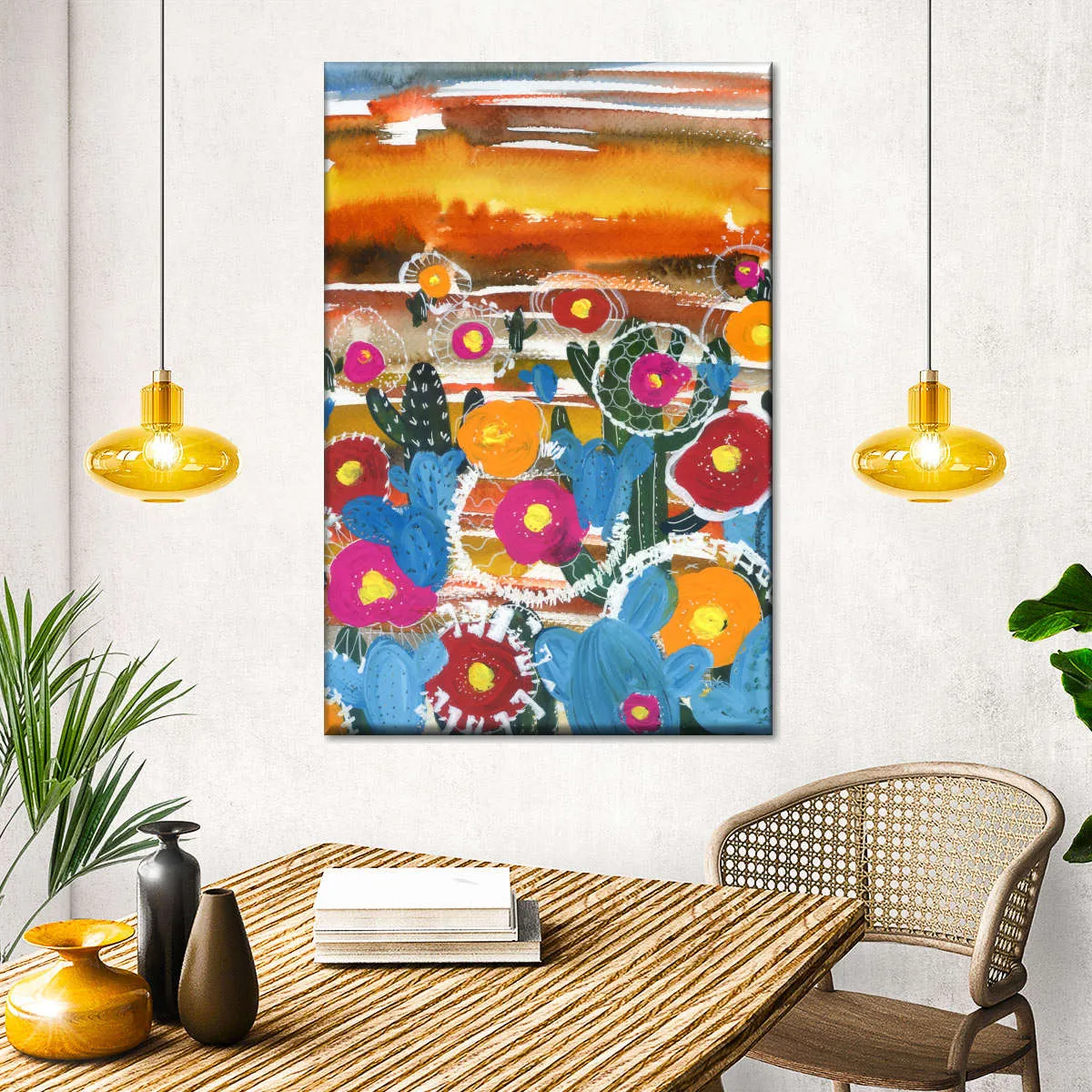 A Cactus Desert Wall Art