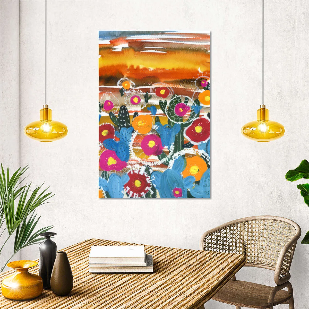 A Cactus Desert Wall Art
