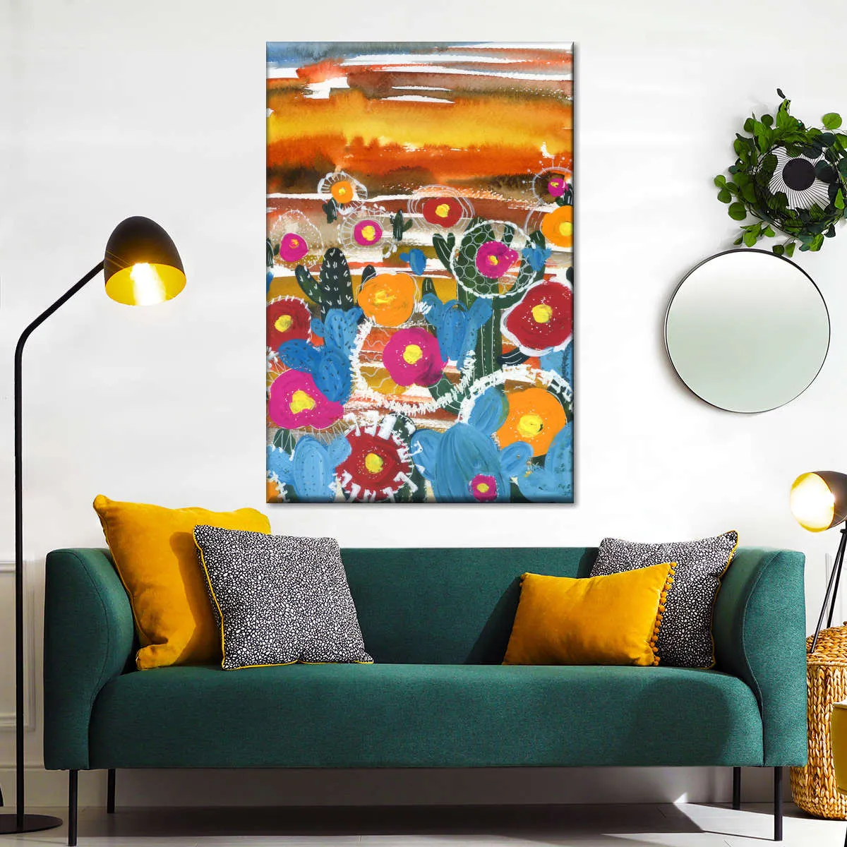 A Cactus Desert Wall Art