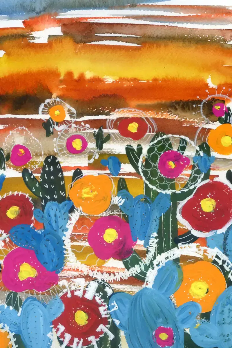 A Cactus Desert Wall Art