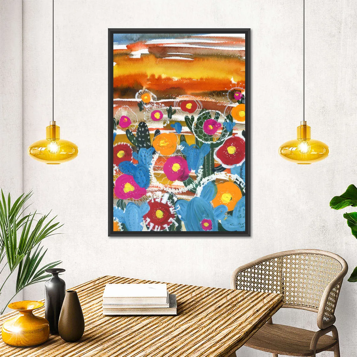 A Cactus Desert Wall Art