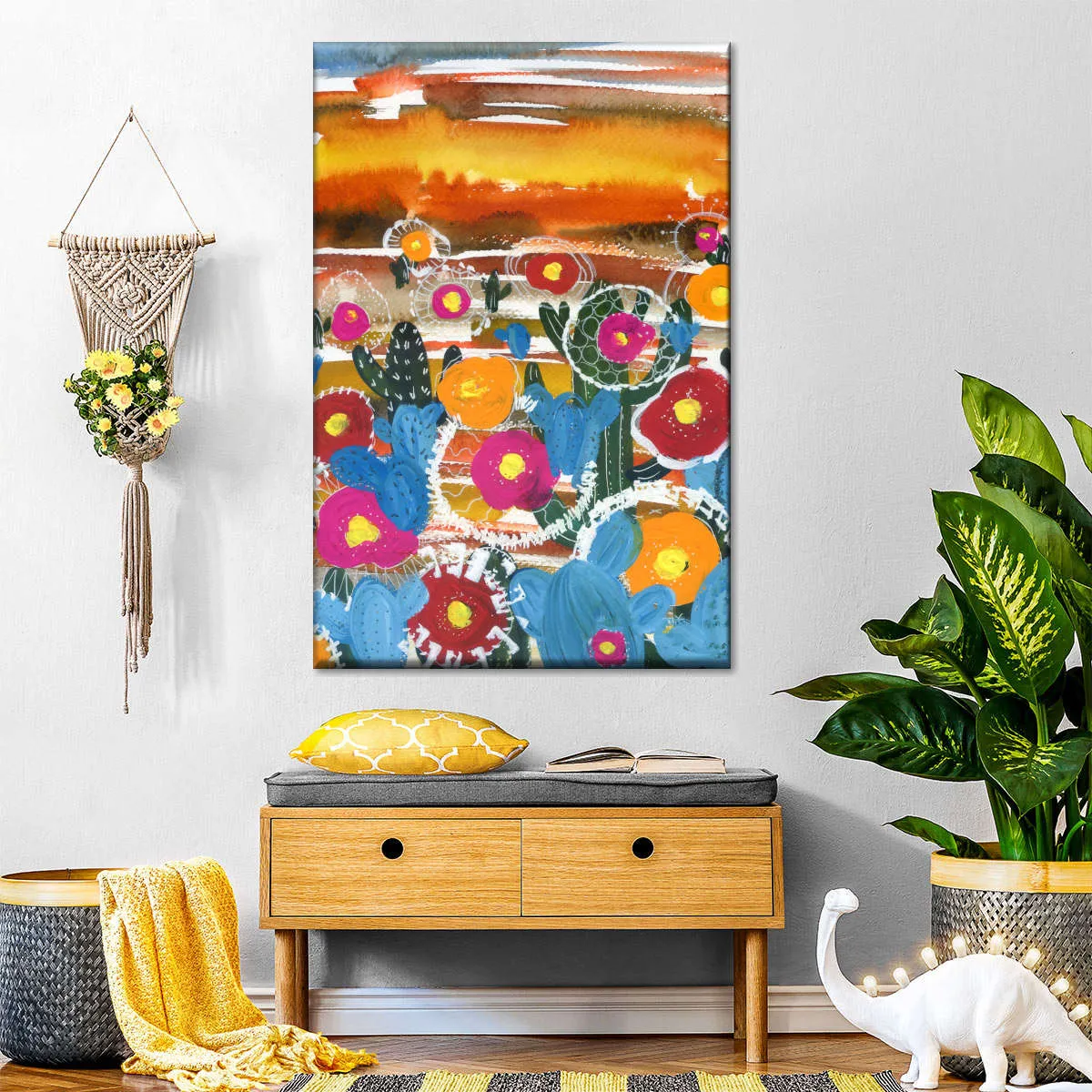 A Cactus Desert Wall Art
