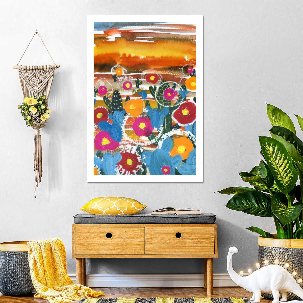 A Cactus Desert Wall Art
