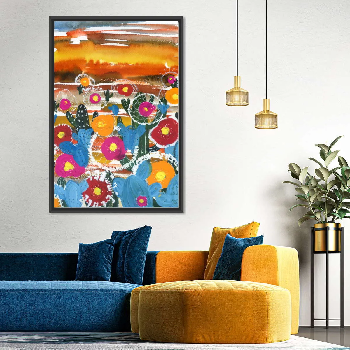 A Cactus Desert Wall Art