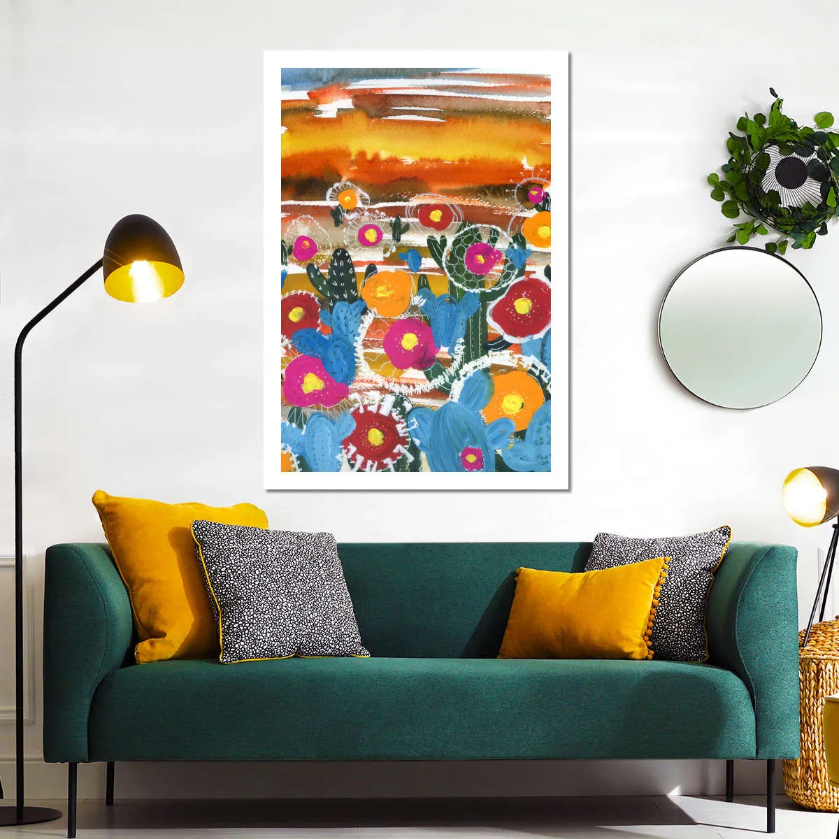A Cactus Desert Wall Art