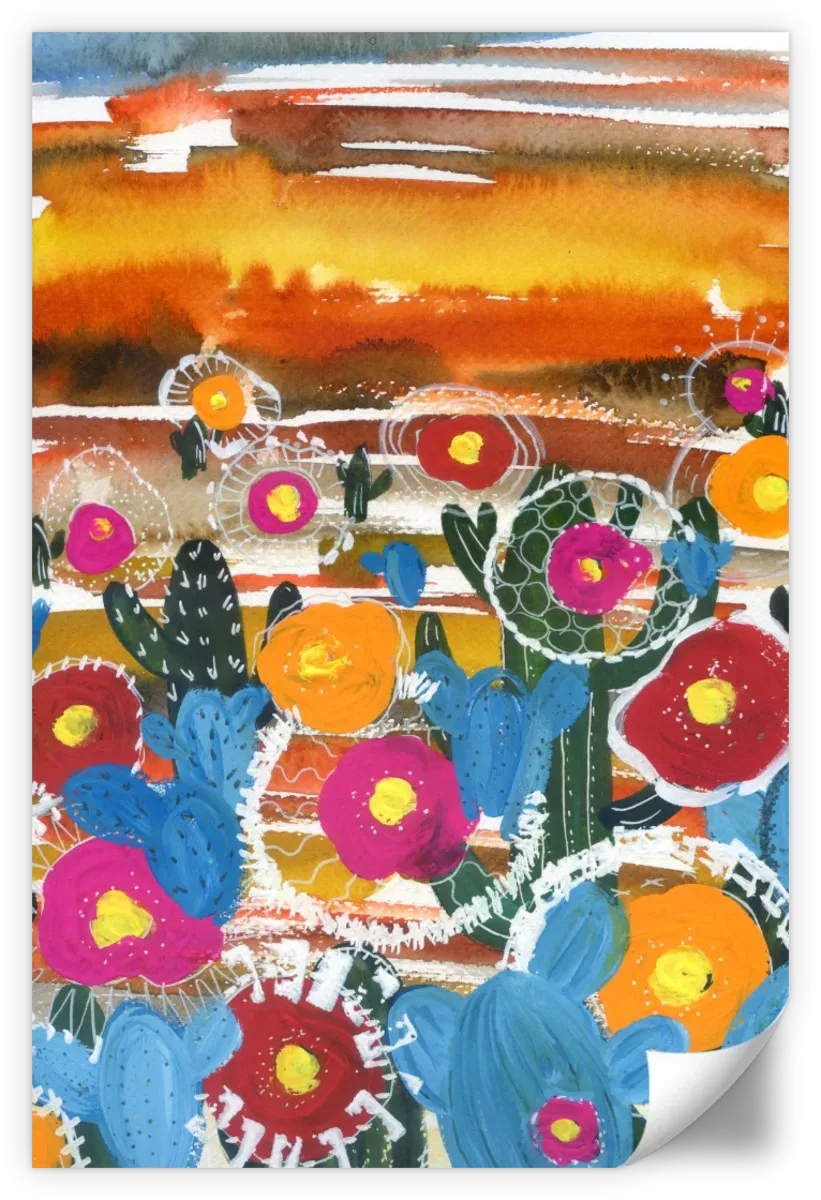 A Cactus Desert Wall Art