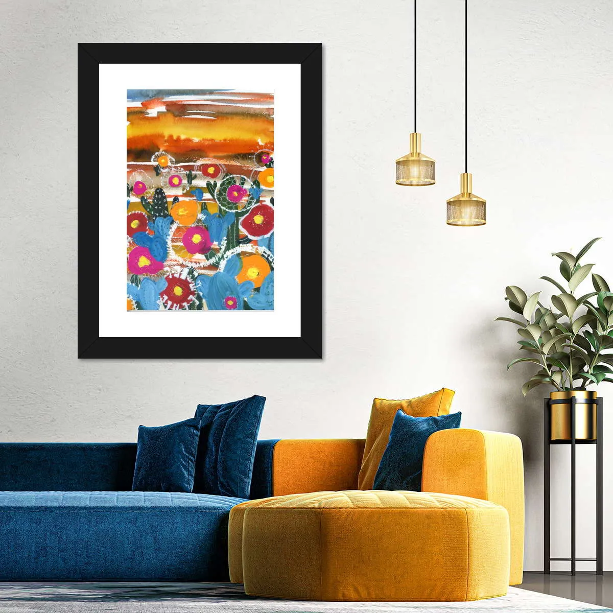 A Cactus Desert Wall Art