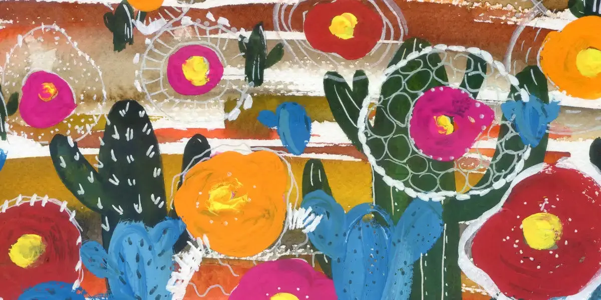 A Cactus Desert Wall Art