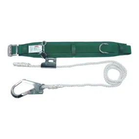 Adela H-37 Linemans Safety Belt with Rope and Lanyard Big Hook