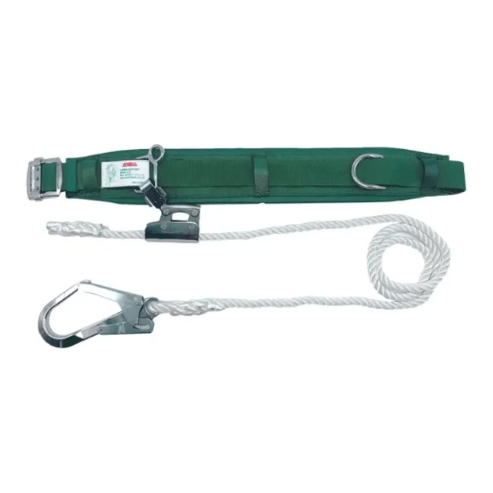 Adela H-37 Linemans Safety Belt with Rope and Lanyard Big Hook