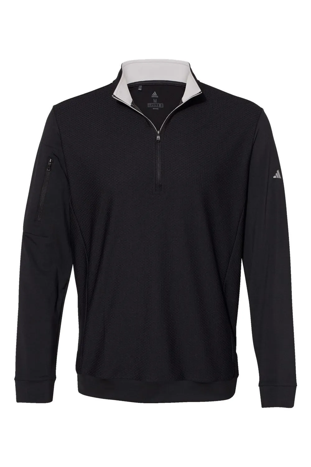 Adidas Mens Performance UPF 50  1/4 Zip Sweatshirt - Black - NEW
