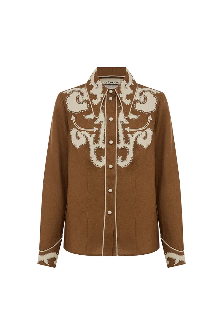 Alemais Ruby Shirt - Tobacco