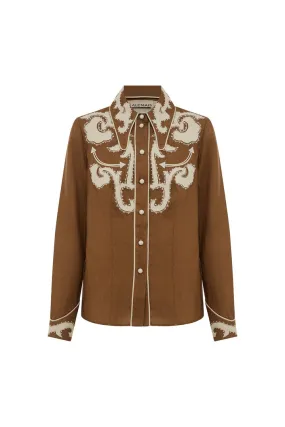 Alemais Ruby Shirt - Tobacco