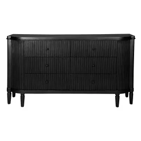 Allegra 6-Drawer Chest Black