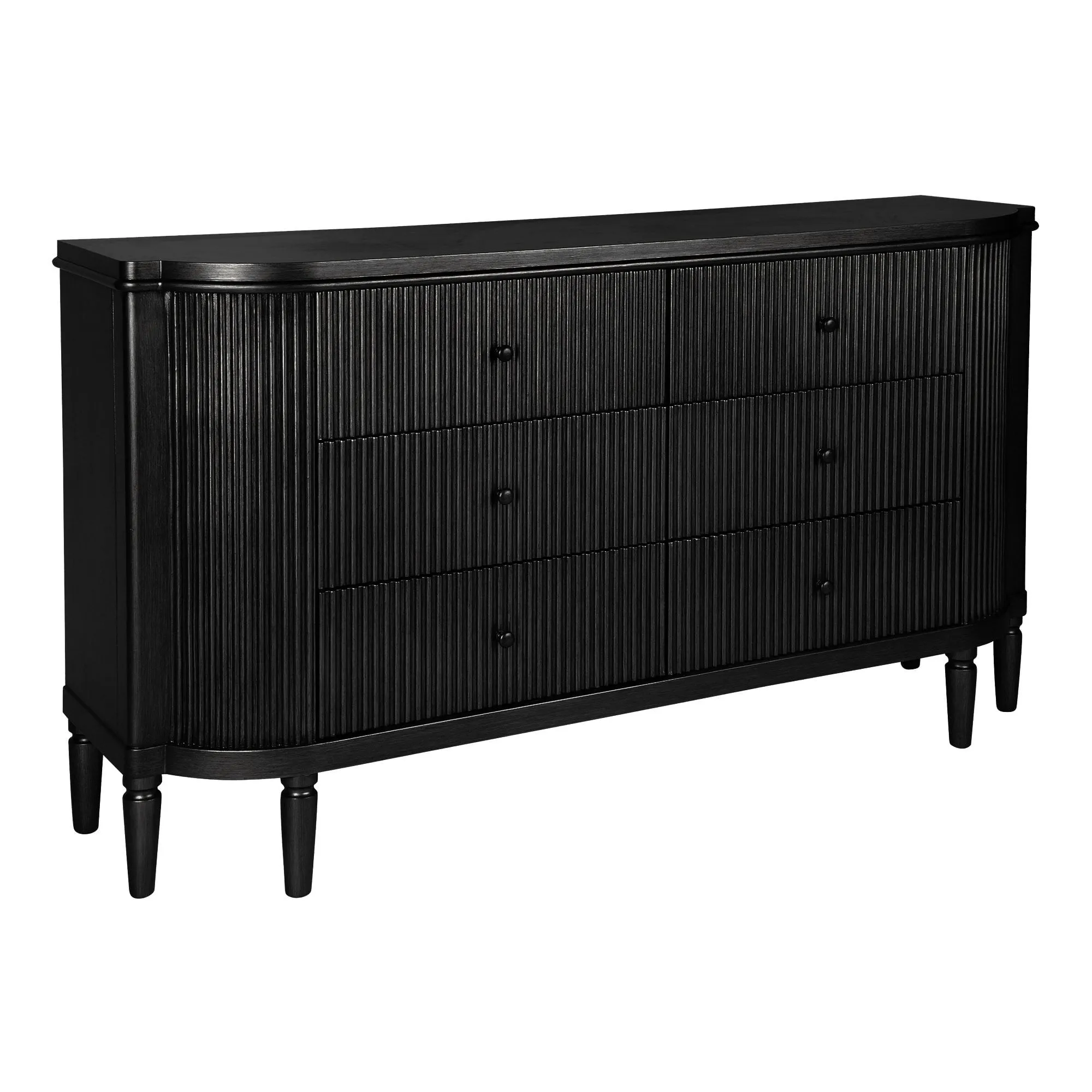 Allegra 6-Drawer Chest Black