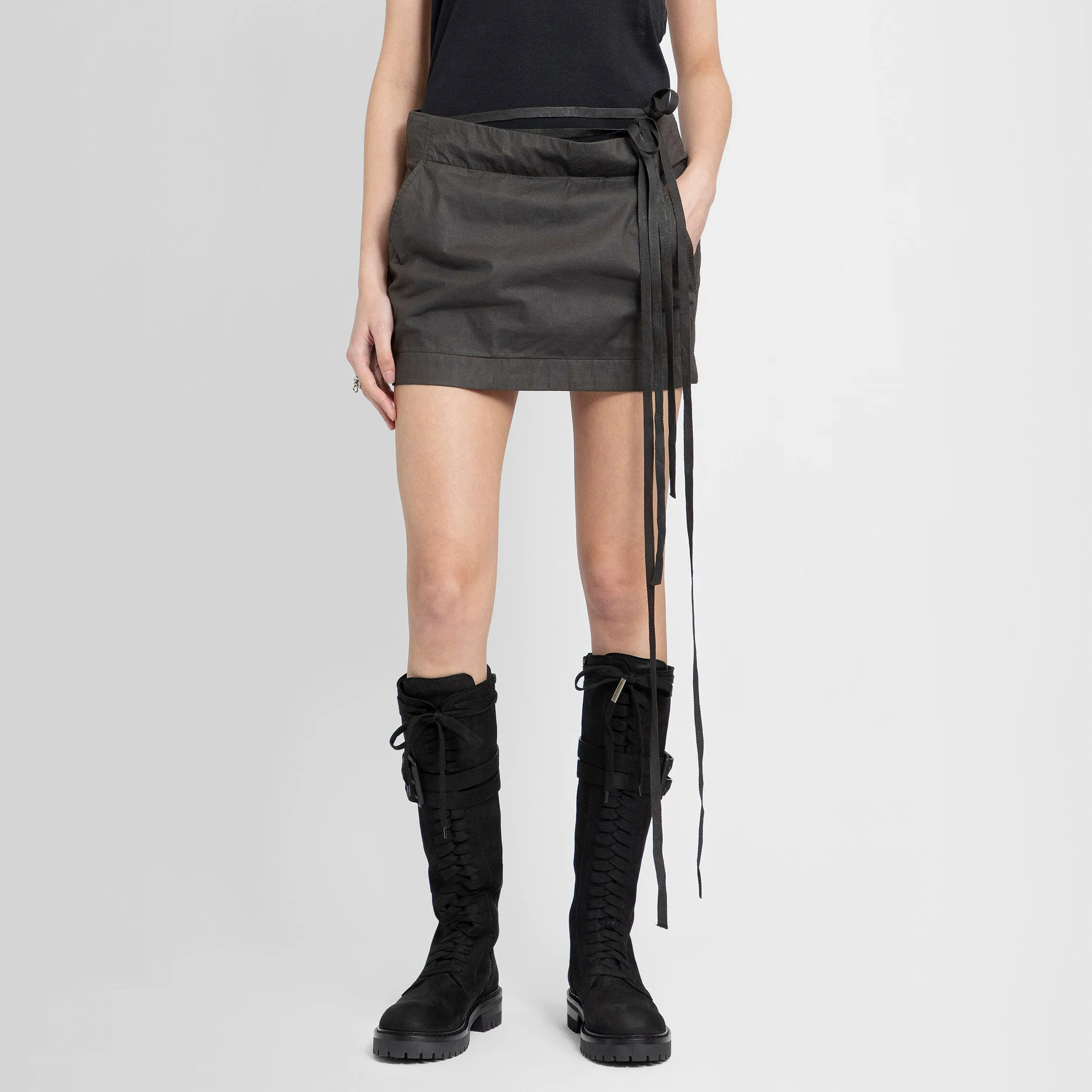 ANN DEMEULEMEESTER WOMAN BROWN SKIRTS