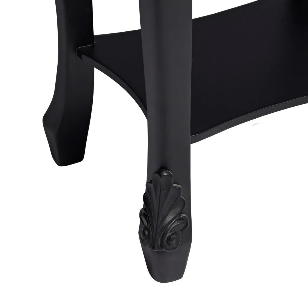 Antoinette Black 1 Drawer Lamp Table