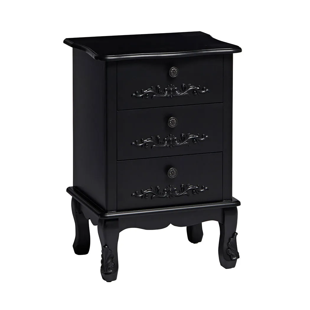 Antoinette Black 3 Drawer Chest