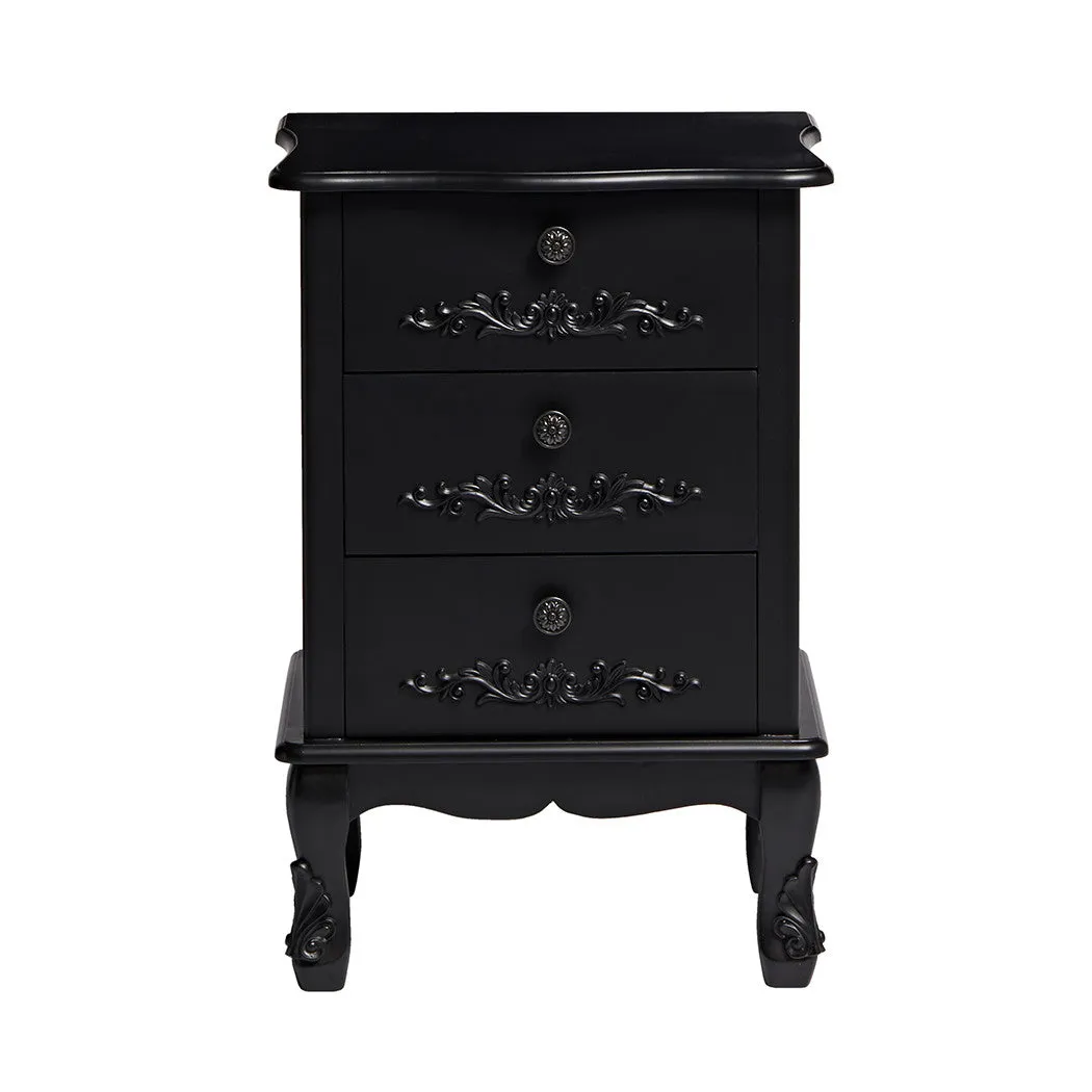 Antoinette Black 3 Drawer Chest