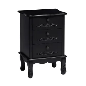 Antoinette Black 3 Drawer Chest