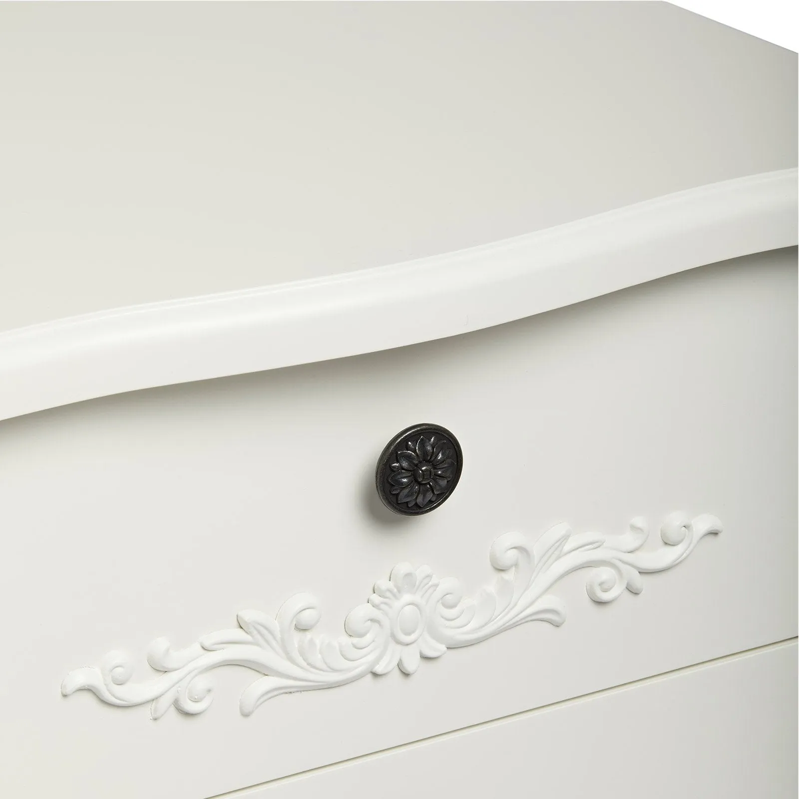 Antoinette White 5 Drawer Narrow Chest