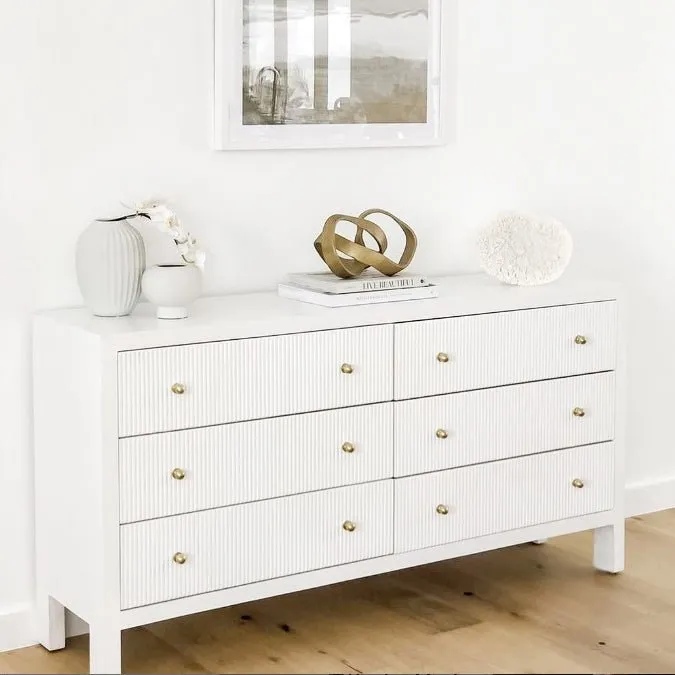 Ariana 6 Drawer Chest - White