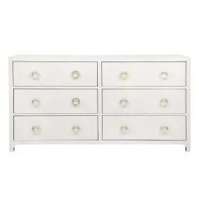 Astley 6 Drawer Upholstered Chest - Natural
