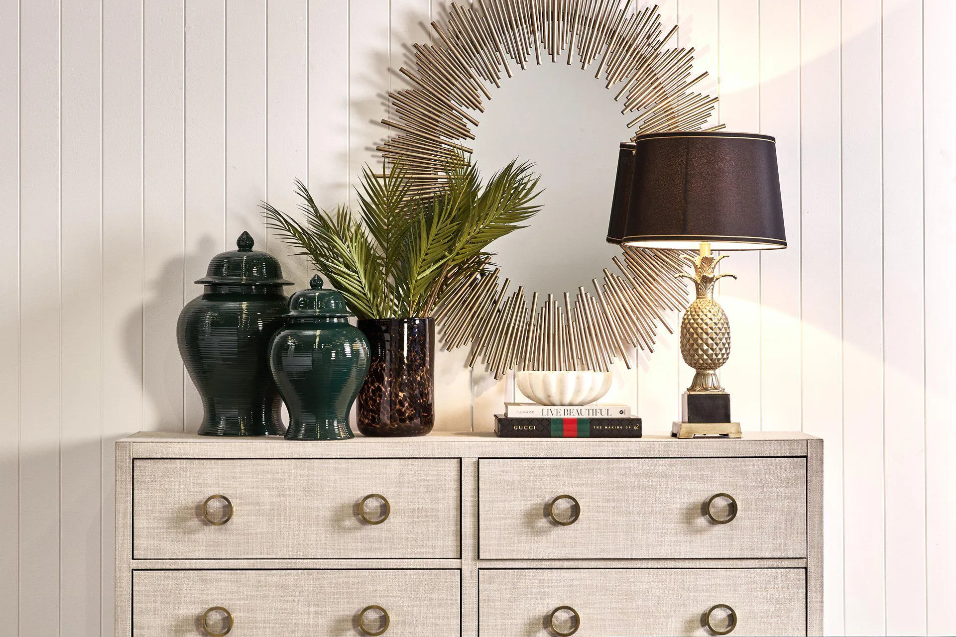 Astley 6 Drawer Upholstered Chest - Natural