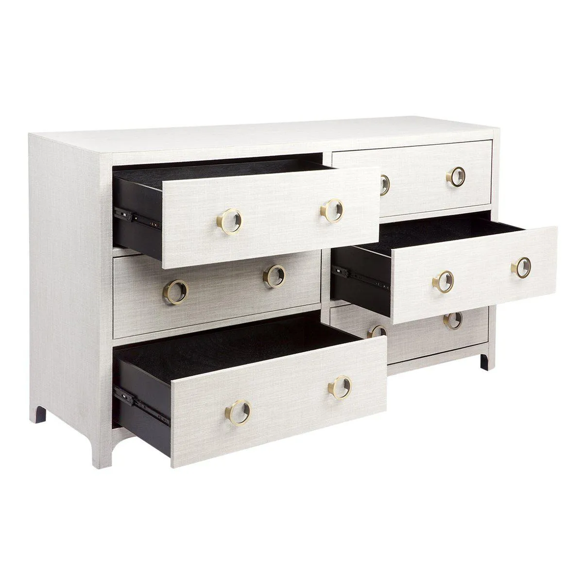 Astley 6 Drawer Upholstered Chest - Natural