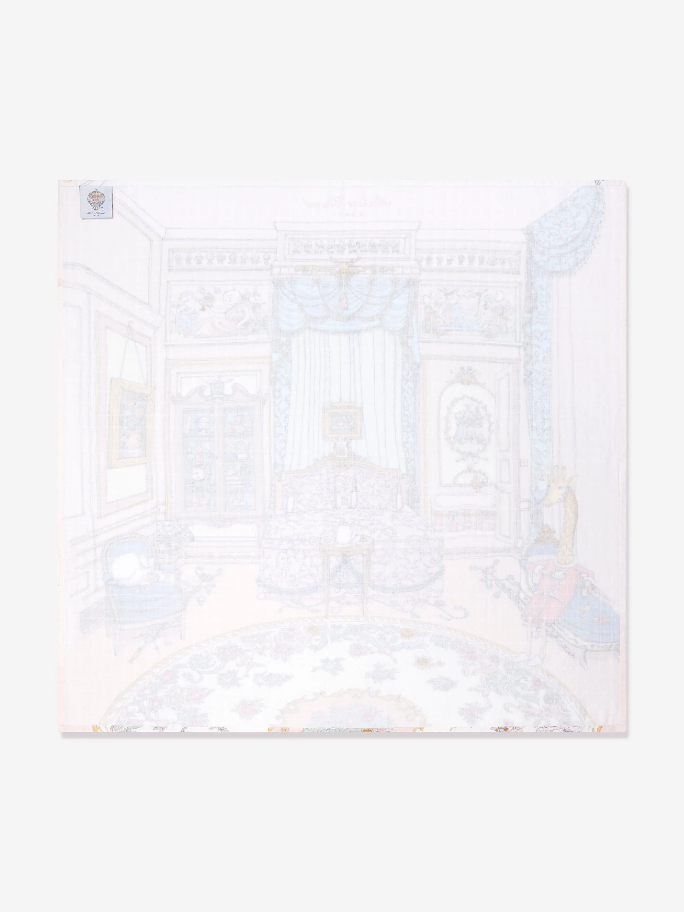 Atelier Choux Baby French Bedroom Swaddle in Pink (100cm)