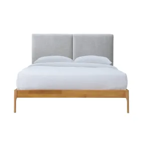 Austen Double Bed (Oak, Light Grey)