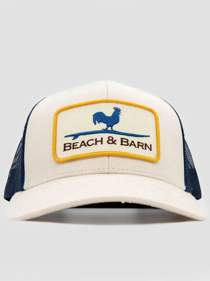 Beach & Barn HARD WORK Snapback Hat Birch Navy