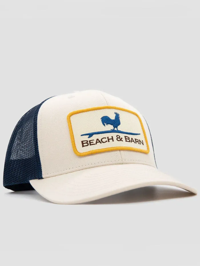 Beach & Barn HARD WORK Snapback Hat Birch Navy