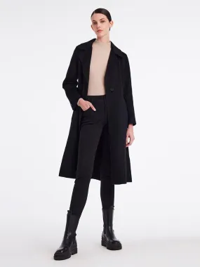 Black Cashmere Fitted Coat