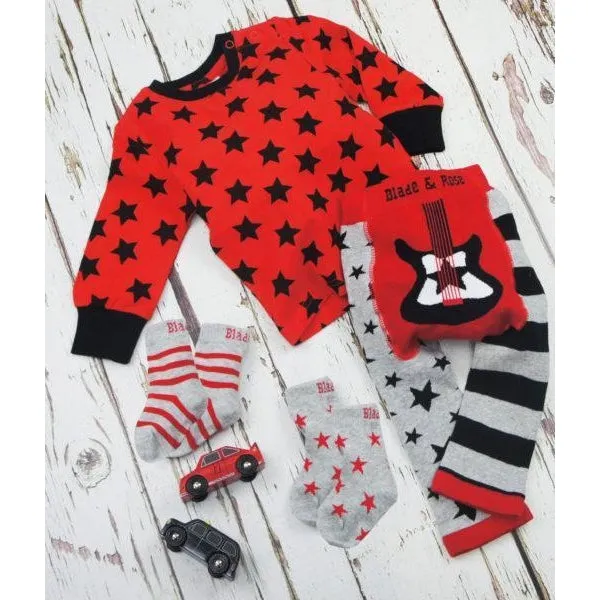 Blade and Rose Red & Black Start Top
