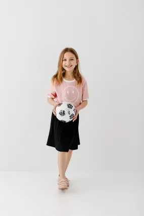 'Blair' Girl Ribbed Skort In Black