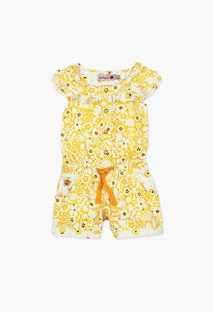 Boboli Yellow Flower Jumpsuit