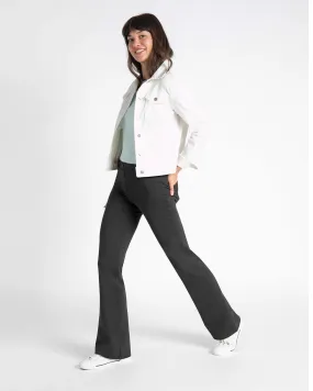 Boot-Cut | Two-Pocket Dress Pant Yoga Pants (Charcoal)