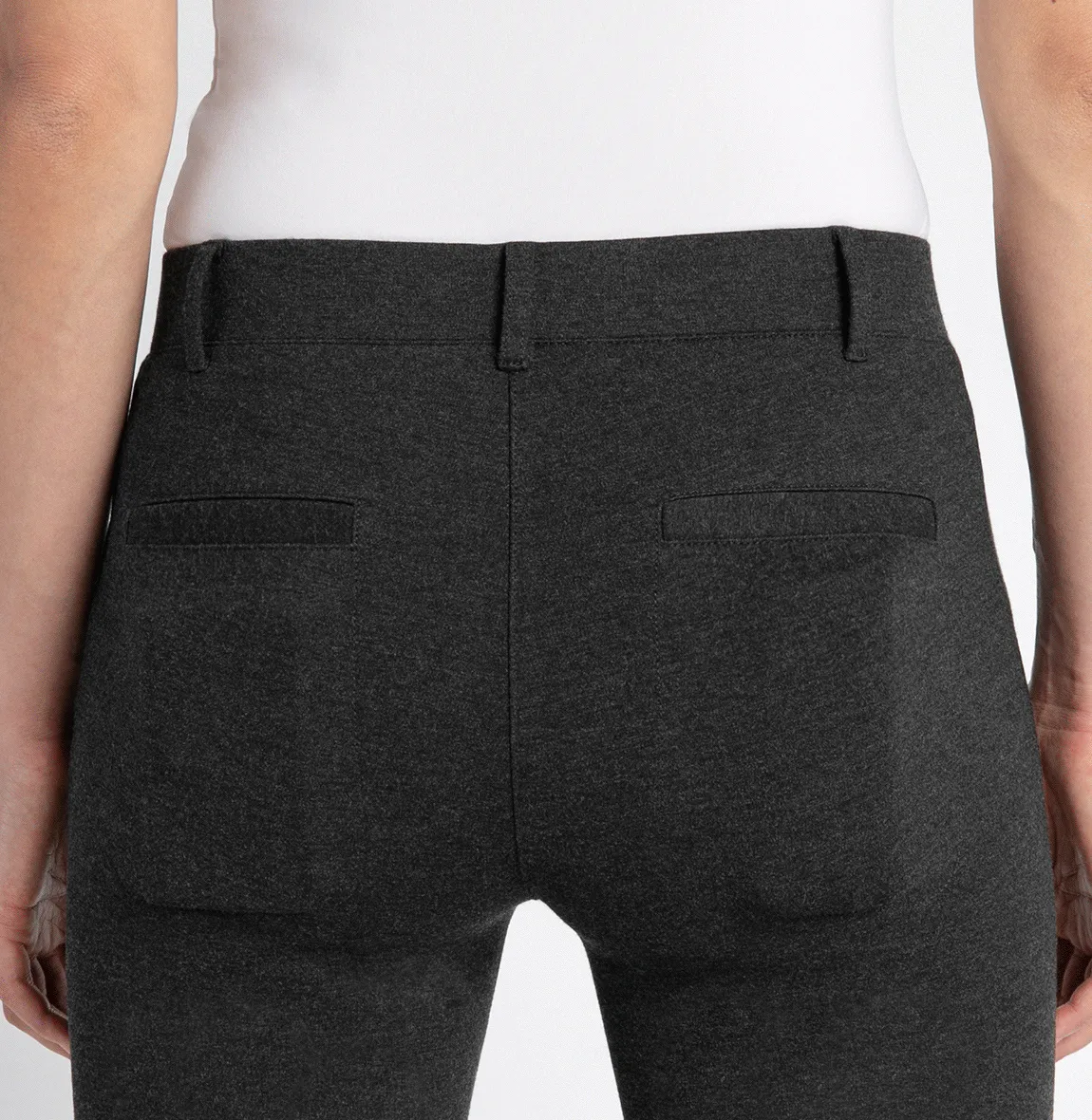 Boot-Cut | Two-Pocket Dress Pant Yoga Pants (Charcoal)