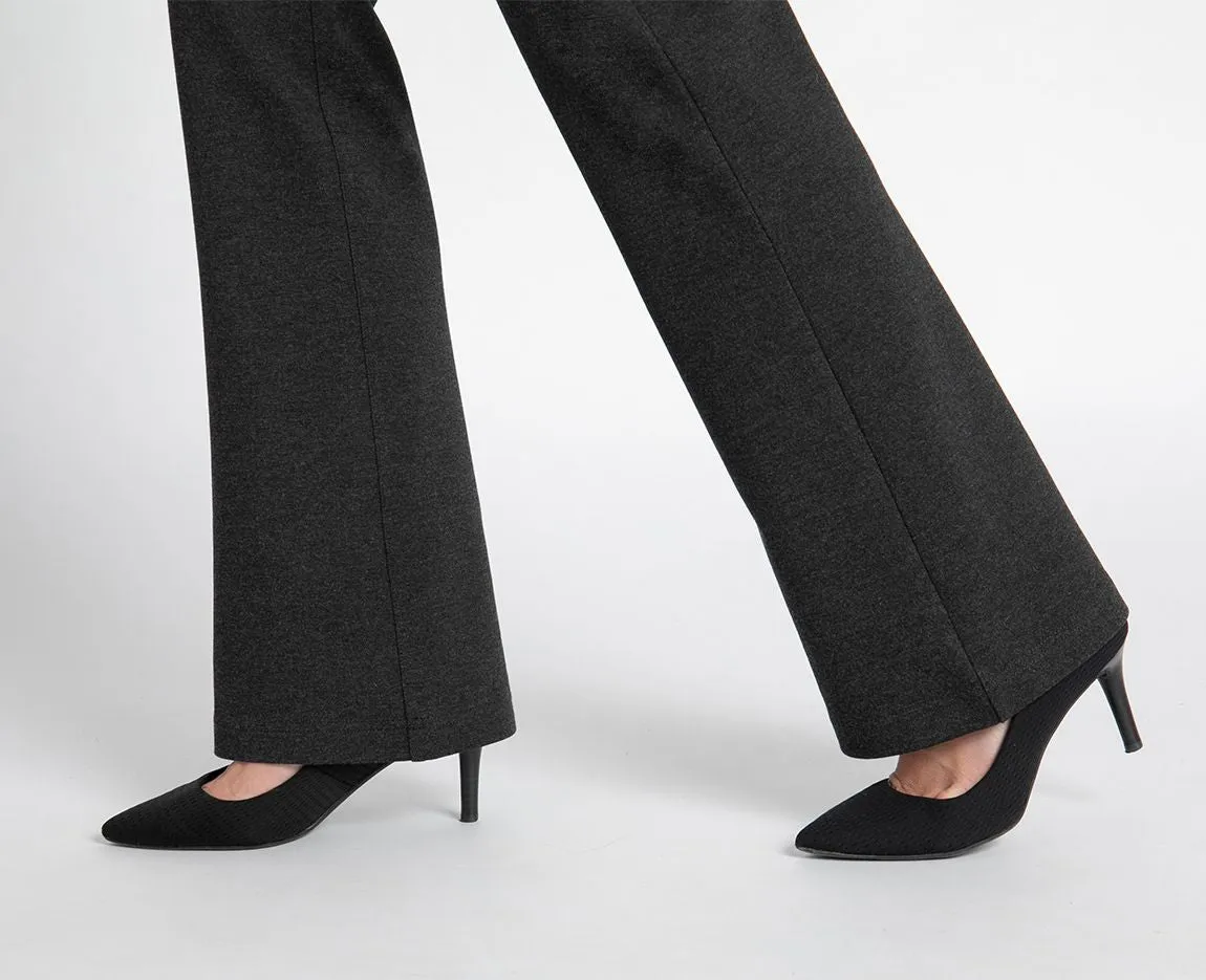 Boot-Cut | Two-Pocket Dress Pant Yoga Pants (Charcoal)