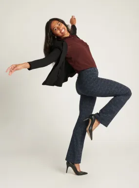 Boot-Cut | Two-Pocket Dress Pant Yoga Pants (Damask)