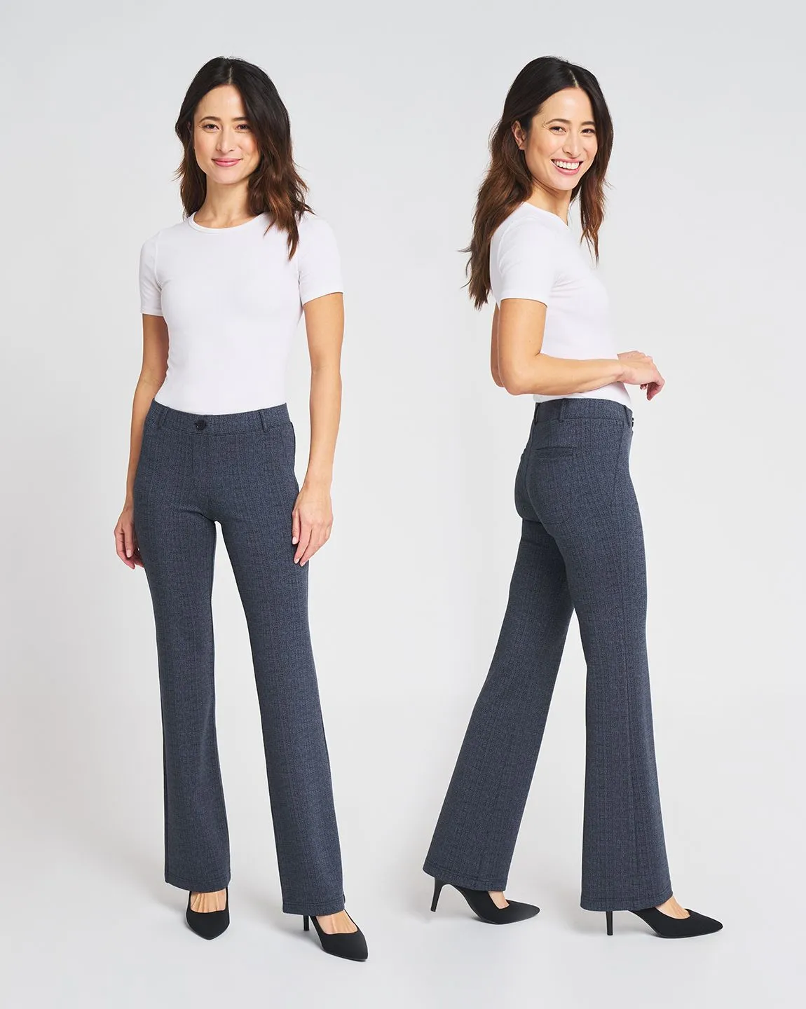 Boot Cut |Two-Pocket Dress Pant Yoga Pants (Marine Lynen)