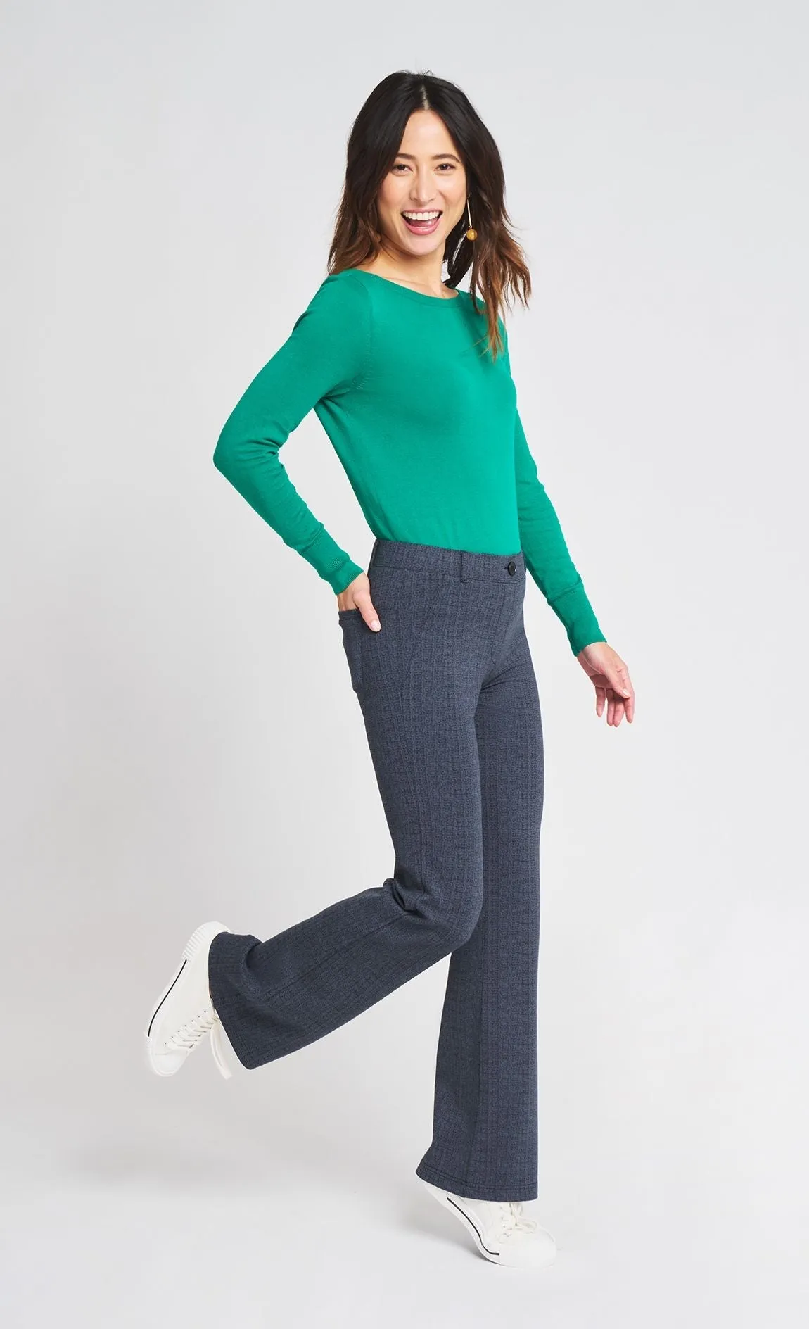 Boot Cut |Two-Pocket Dress Pant Yoga Pants (Marine Lynen)