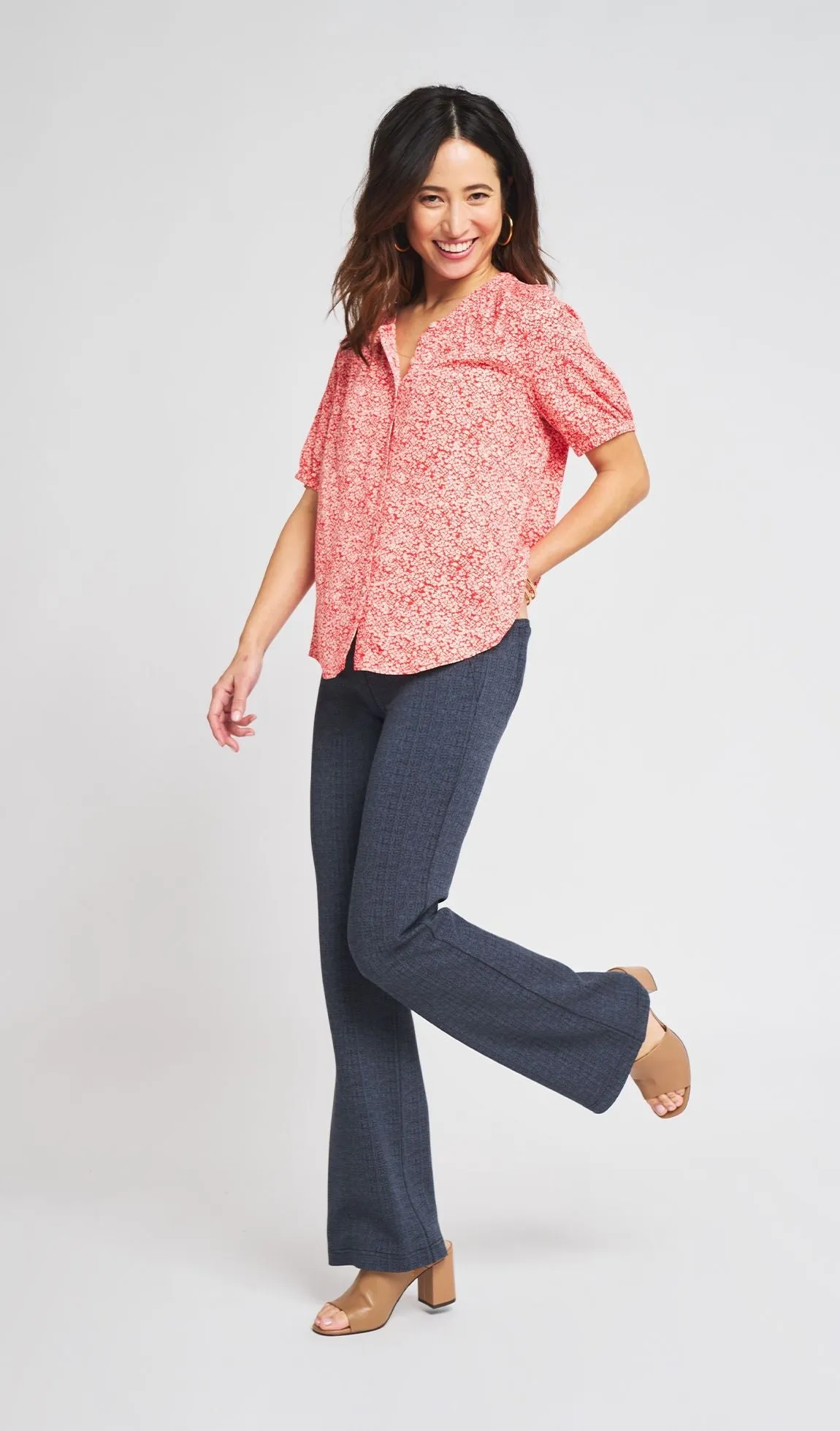 Boot Cut |Two-Pocket Dress Pant Yoga Pants (Marine Lynen)