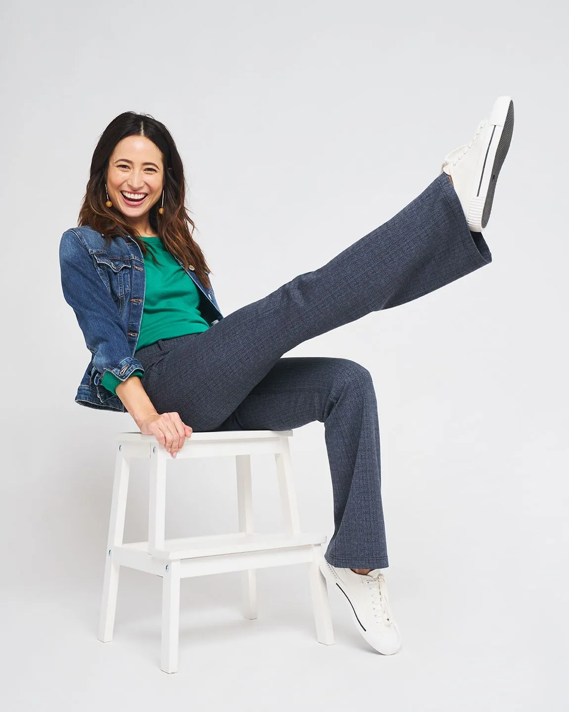 Boot Cut |Two-Pocket Dress Pant Yoga Pants (Marine Lynen)